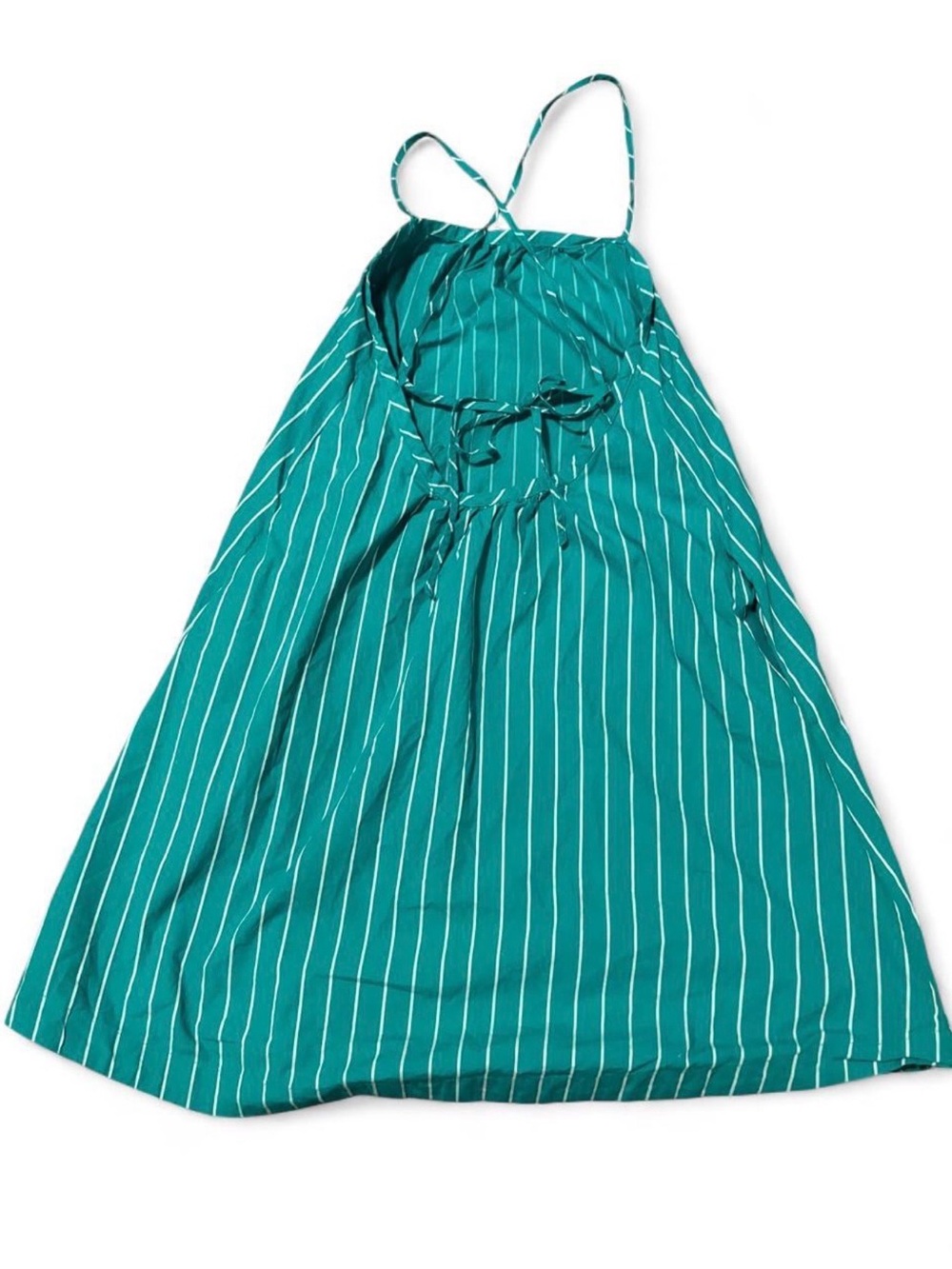 a new day Teal and White Pinstripe Crossback Midi Dress - Picture 3 of 6